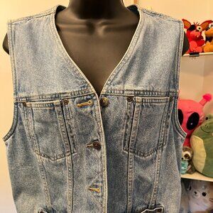 Denim Sleeveless Vest Top